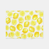 Couverture Polaire Design citrons aquarelle (Devant (Horizontal))