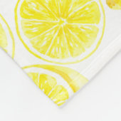 Couverture Polaire Design citrons aquarelle (Coin)