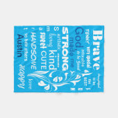 Couverture Polaire Design d'art typographique, Personnaliser pour un (Devant (Horizontal))