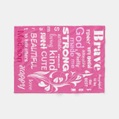 Couverture Polaire Design d'art typographique, Personnaliser pour une (Devant (Horizontal))