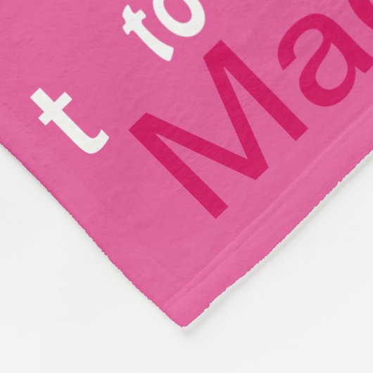 Couverture Polaire Design d'art typographique, Personnaliser pour une (Coin)