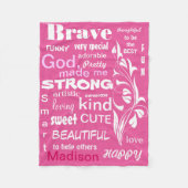 Couverture Polaire Design d'art typographique, Personnaliser pour une (Devant)