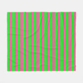 Couverture Polaire Design de bandes rose et verte (Devant (Horizontal))