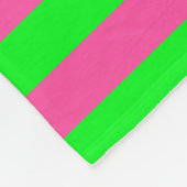 Couverture Polaire Design de bandes rose et verte (Coin)