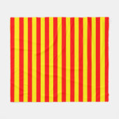 Couverture Polaire Design de bandes rouge et jaune (Devant (Horizontal))