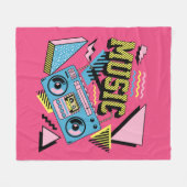 Couverture Polaire Design de boite de musique de style rétro (Devant (Horizontal))