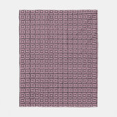 Couverture Polaire Design de clé grecque - rose et noir (Devant)