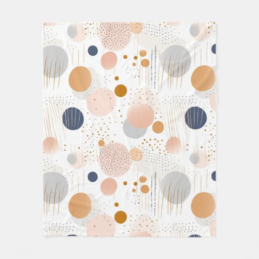 Couverture Polaire Design de couleur Abstrait bleu et BrownCouverture (Devant)