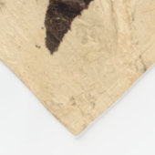 Couverture Polaire Design de crayon floral avec Feuilles tawny (Coin)