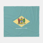 Couverture Polaire Design de drapeau d'état du Delaware (Devant (Horizontal))