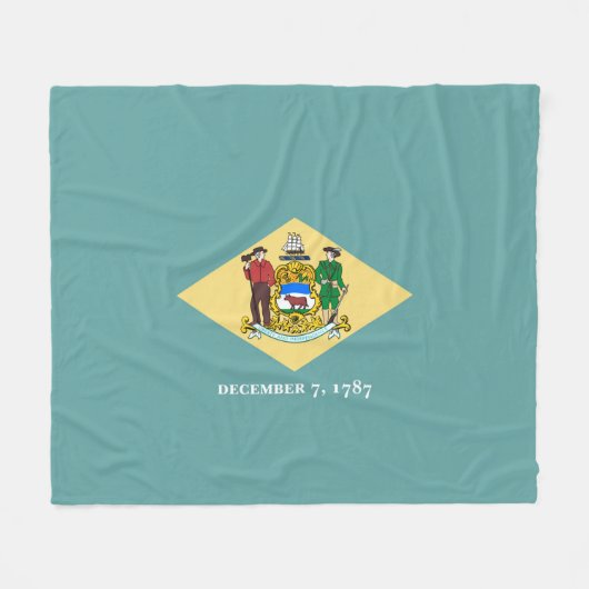 Couverture Polaire Design de drapeau d'état du Delaware (Devant (Horizontal))