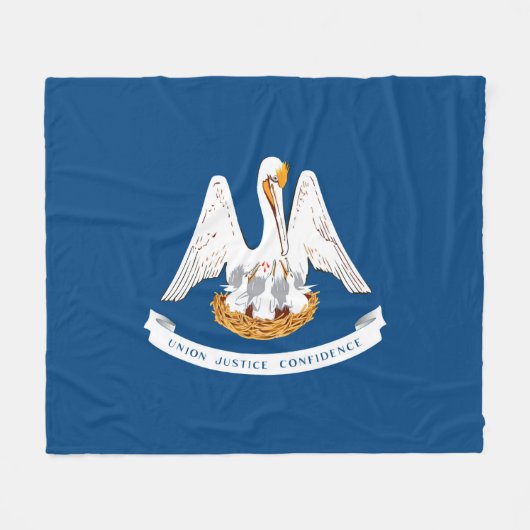 Couverture Polaire Design de Louisiana State Flag (Devant (Horizontal))