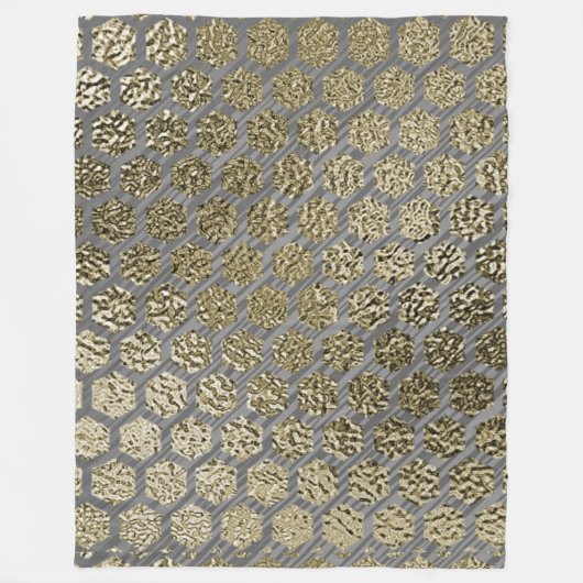 Couverture Polaire Design de luxe Gold et Silver (Devant)