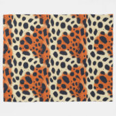 Couverture Polaire Design de mode animalier, guépard sauvage (Devant (Horizontal))