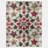 Couverture Polaire Design de Noël doré (Devant)