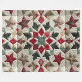 Couverture Polaire Design de Noël doré (Devant (Horizontal))