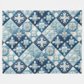 Couverture Polaire Design de Noël doré (Devant (Horizontal))