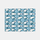 Couverture Polaire Design de pingouins d'hiver (Devant (Horizontal))