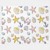 Couverture Polaire Design de plage simple et agréable (Devant (Horizontal))