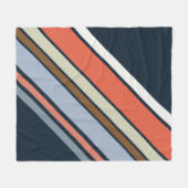 Couverture Polaire Design de rayures de style rétro diagonale (Devant (Horizontal))