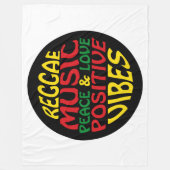Couverture Polaire Design de reggae avec des paroles et des citations (Devant)