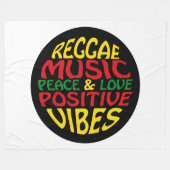 Couverture Polaire Design de reggae avec des paroles et des citations (Devant (Horizontal))