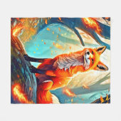 Couverture Polaire Design de scène de Crimson Fox (Devant (Horizontal))