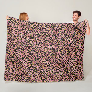 Couverture Polaire Design de série Leopard rose et or 15