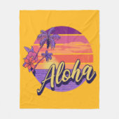 Couverture Polaire Design de texte de style rétro "Aloha" (Devant)
