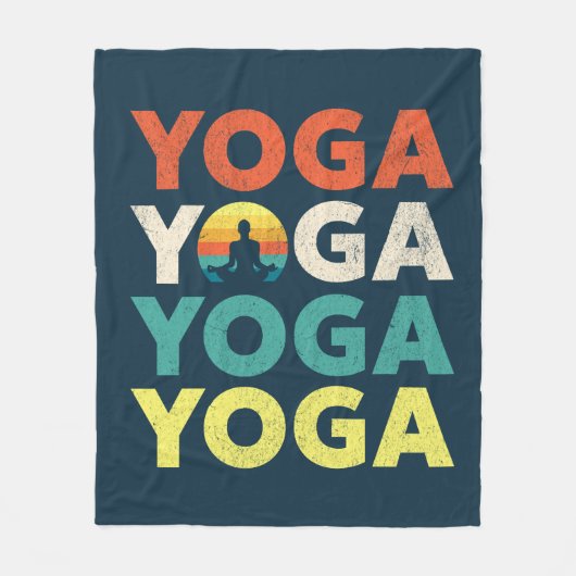 Couverture Polaire Design de texte Yoga (Devant)