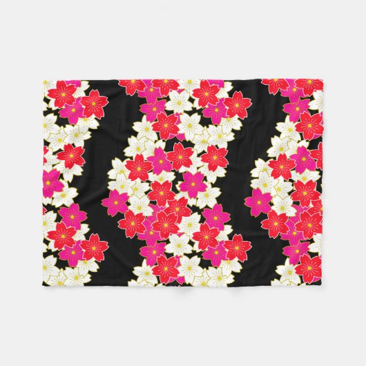 Couverture Polaire Design d'impression japonais - motif kimono (Devant (Horizontal))