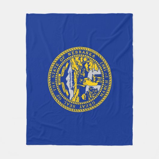 Couverture Polaire Design du drapeau de l'État du Nebraska (Devant)
