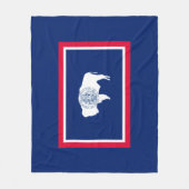 Couverture Polaire Design du drapeau d'état du Wyoming (Devant)