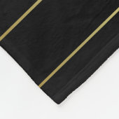 Couverture Polaire Design élégant à tendance noir et or rayé (Coin)