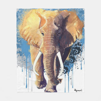 Couverture Polaire Design éléphant africain | Animal sauvage