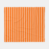 Couverture Polaire Design en bandes orange et blanc (Devant (Horizontal))