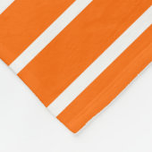 Couverture Polaire Design en bandes orange et blanc (Coin)