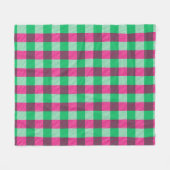 Couverture Polaire Design En vichy chèque rose (Devant (Horizontal))