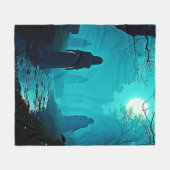 Couverture Polaire Design enchanté des esprits de la forêt au clair d (Devant (Horizontal))