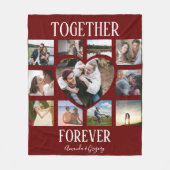 Couverture Polaire Design Ensemble pour toujours | Collage de photos (Devant)