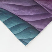 Couverture Polaire Design Feuille bleu pourpre courbé (Coin)