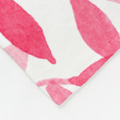Couverture Polaire Design feuille d'aquarelle rouge (Coin)