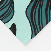 Couverture Polaire Design feuille de palmiers tropicaux vert. (Coin)