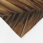 Couverture Polaire Design Feuille Tropical Or Quilé (Coin)