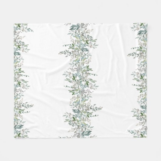 Couverture Polaire Design Feuille vert élégant (Devant (Horizontal))