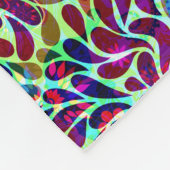 Couverture Polaire Design floral Abstrait coloré (Coin)