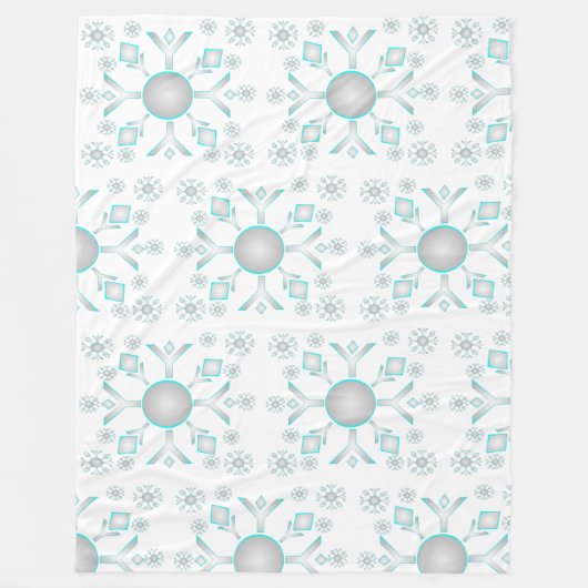 Couverture Polaire Design Fun Snowflakes (Devant)