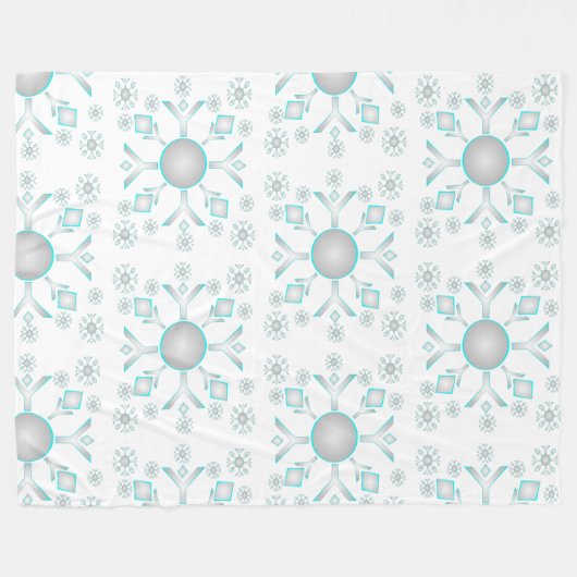 Couverture Polaire Design Fun Snowflakes (Devant (Horizontal))