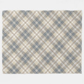 Couverture Polaire Design géométrique minimaliste Brown ivoire (Devant (Horizontal))