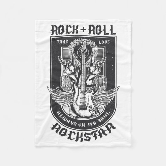 Couverture Polaire Design Guitar Rock (Devant)